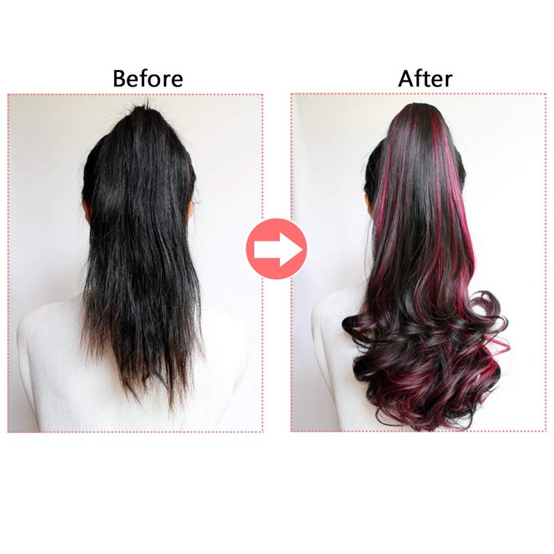 SOTOGO 30 Pieces Clip in Hair Extensions Colorful Curly Hair Extensions Hair Streak Party Highlights Hairpieces for Women Girls(30 Colors, 22 Inches) - Image 3